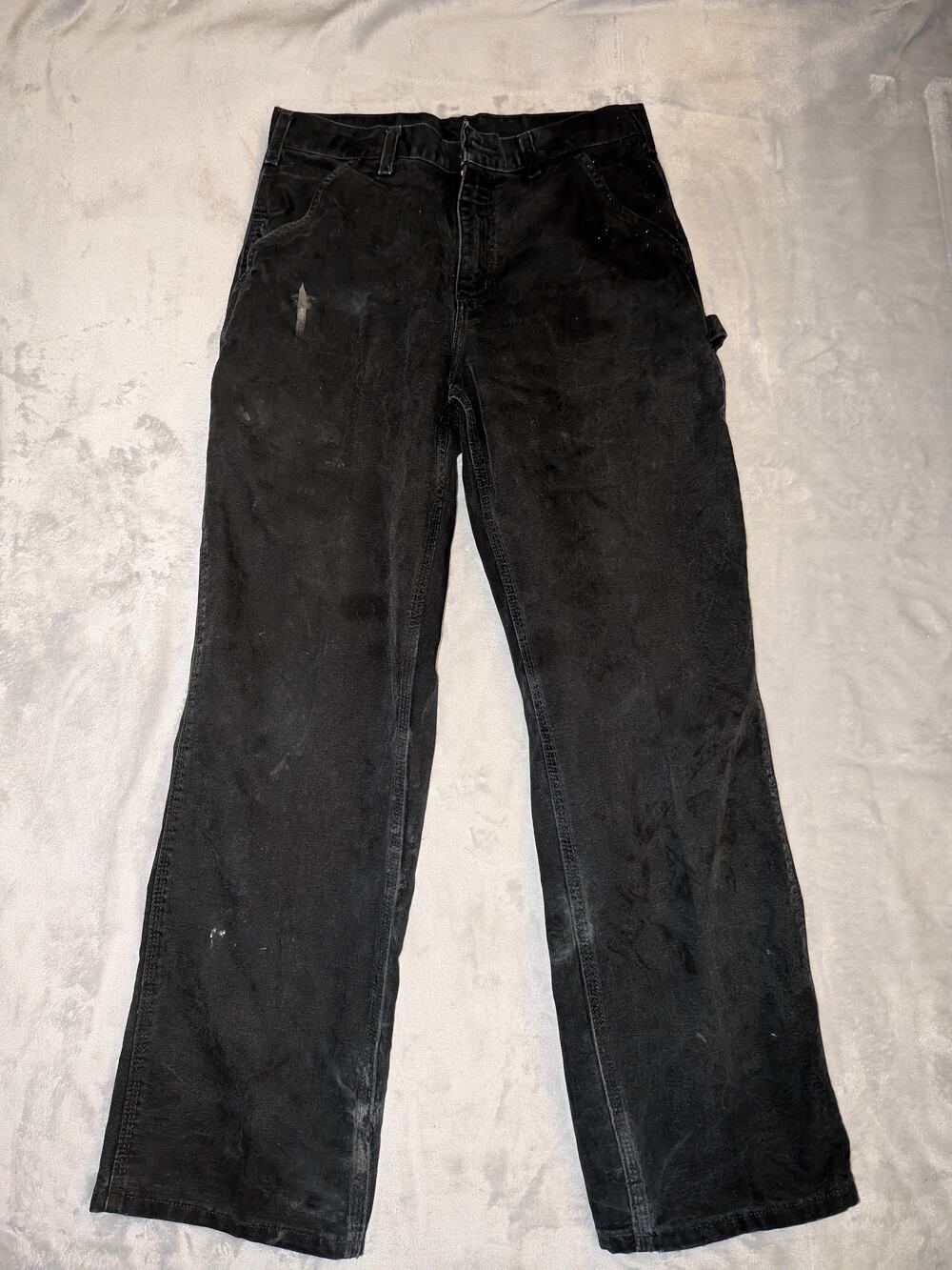 Carhartt B11 Loose Original Fit Carpenter Pants Mens 30x30 Black Duck Canvas